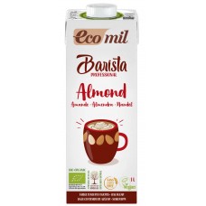 Ecomil BIO bezglutēna baristas mandeļu dzēriens ar zemu cukuru saturu, 1l